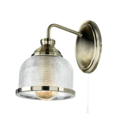 Easylight Wandlampe mit Schalter H: 24,5 cm in Messing antik E27* Wandleuchten|Rustikale Lampen