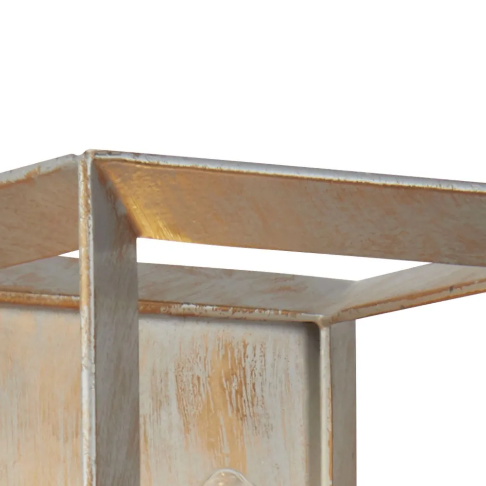 New Searchlight Wandlampe mit Schalter in Silber-Gold E27 Metall H: 23,5 cm