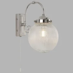 Hot Searchlight Wandlampe mit Schalter IP44 Chrom Weiß Kugelschirm Bad