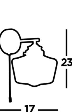 New Searchlight Wandlampe mit Schalter IP44 Silber Weiß Badezimmer