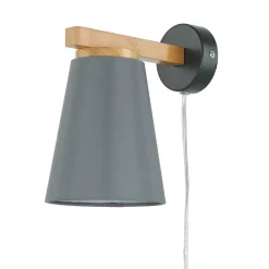 Online Easylight Wandlampe mit Schalter Kabel Grau Skandinavisch