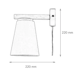 Online Easylight Wandlampe mit Schalter Kabel Grau Skandinavisch