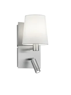 Trio Reality Wandlampe mit Schalter Metall Stoff Leselicht flexibel* Flurlampen|Wohnzimmerlampen
