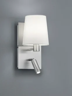 Trio Reality Wandlampe mit Schalter Metall Stoff Leselicht flexibel* Flurlampen|Wohnzimmerlampen