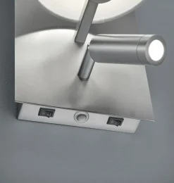 Trio Reality Wandlampe mit Schalter Metall Stoff Leselicht flexibel* Flurlampen|Wohnzimmerlampen