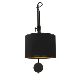 Clearance Nowodvorski Wandlampe mit Schalter Schwarz Gold VIPER flexibel