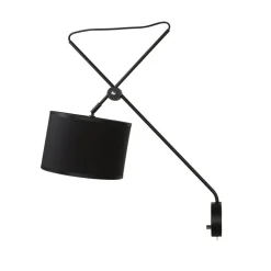 Clearance Nowodvorski Wandlampe mit Schalter Schwarz Gold VIPER flexibel
