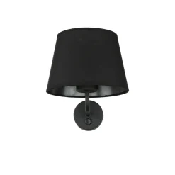 TK Lighting Wandlampe mit Schalter Schwarz Stoffschirm MAJA* Bauhaus Lampen|Wohnzimmerlampen