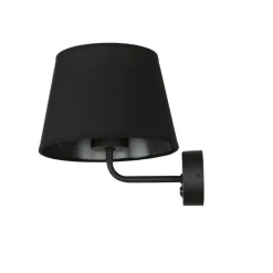 TK Lighting Wandlampe mit Schalter Schwarz Stoffschirm MAJA* Bauhaus Lampen|Wohnzimmerlampen