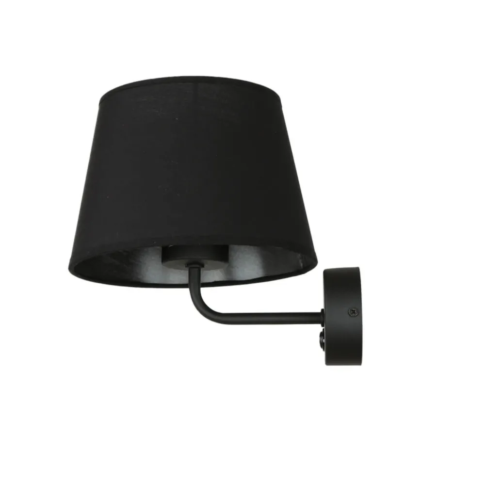 TK Lighting Wandlampe mit Schalter Schwarz Stoffschirm MAJA* Bauhaus Lampen|Wohnzimmerlampen