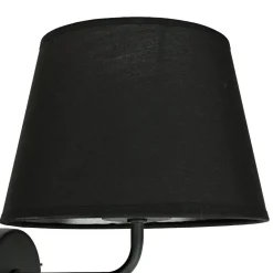 TK Lighting Wandlampe mit Schalter Schwarz Stoffschirm MAJA* Bauhaus Lampen|Wohnzimmerlampen