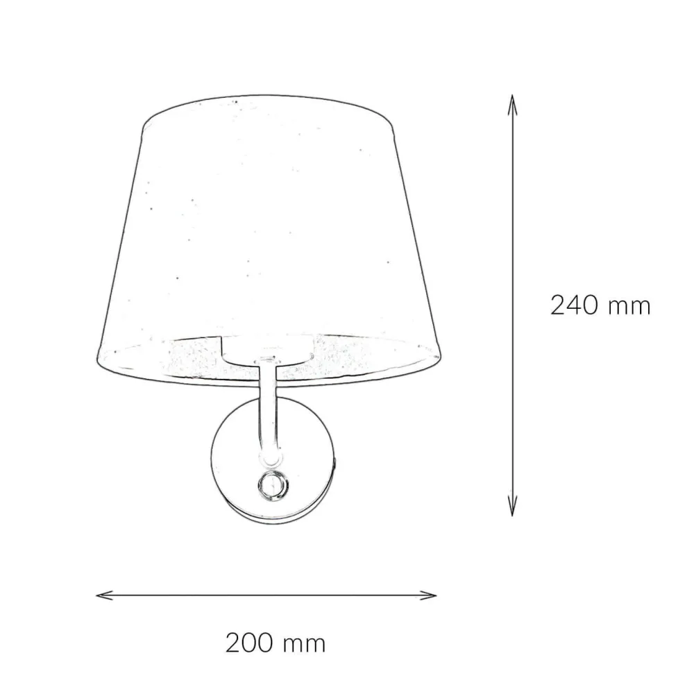 TK Lighting Wandlampe mit Schalter Schwarz Stoffschirm MAJA* Bauhaus Lampen|Wohnzimmerlampen