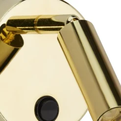 TK Lighting Wandlampe mit Schalter schwenkbar Metall in Gold rund* Wandleuchten|Flurlampen