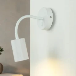 Easylight Wandlampe mit Schalter Weiß verstellbar Lesearm GU10* Wandleuchten|Küchenlampen
