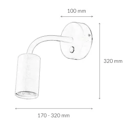 Easylight Wandlampe mit Schalter Weiß verstellbar Lesearm GU10* Wandleuchten|Küchenlampen