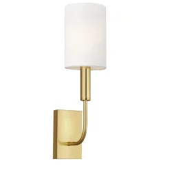 Elstead Wandlampe mit Schirm in Messing Weiß Jugendstil* Wandleuchten|Jugendstil Lampen