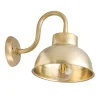 Best Lido Wandlampe mit Schirm Messing E27 Flur Wohnzimmer