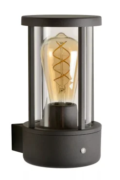 Discount Wandlampe mit Sensor Aluminium Glas Anthrazit IP44 E27