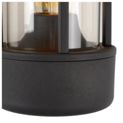 Discount Wandlampe mit Sensor Aluminium Glas Anthrazit IP44 E27