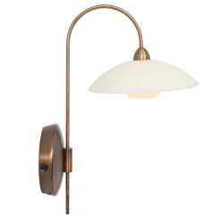 Steinhauer Wandlampe mit Stecker dimmbar Glas Metall inkl. G9* Wandleuchten|Flurlampen