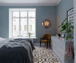 By Rydéns Wandlampe mit Stecker Schalter Rauchglas rund Ø 60 cm groß* Wandleuchten|Flurlampen