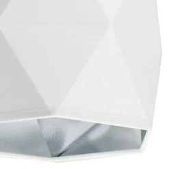 TK Lighting Wandlampe Modern Weiß Silber Stoff Metall blendarm* Wandleuchten|Flurlampen