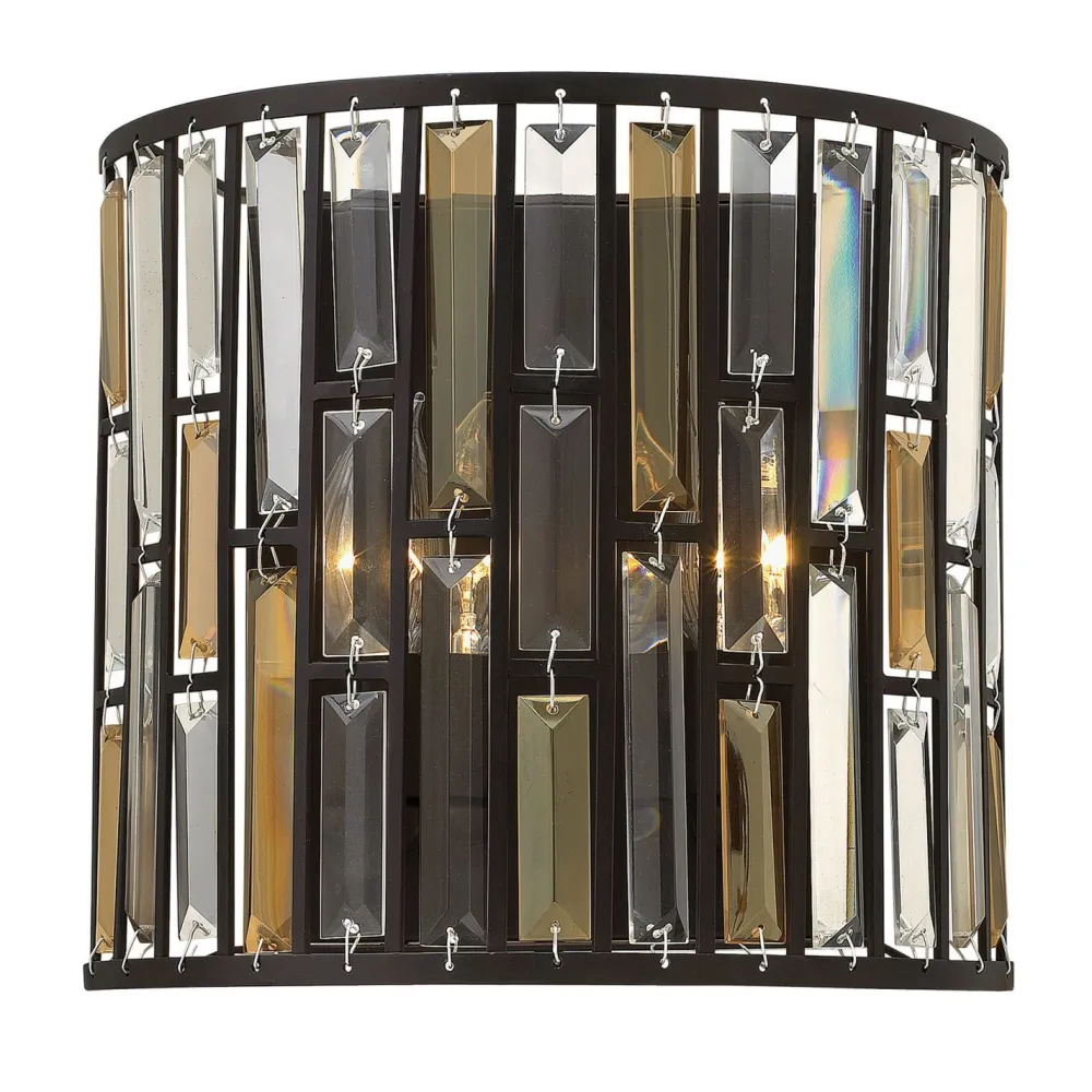 Hot Elstead Wandlampe PRISM B:31cm in Bronze Jugendstil Lampe