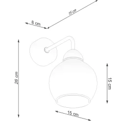 Sollux Wandlampe Rauchglas Modern elegant ALPHERG* Glaslampen|Moderne Lampen