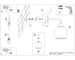 Sollux Wandlampe Rauchglas Modern elegant ALPHERG* Glaslampen|Moderne Lampen