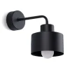 New Sollux Wandlampe Retro Metall Schwarz für E27 innen TISA