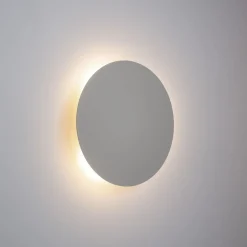 TK Lighting Wandlampe rund Ø 20 cm klein Metall Beige 2x G9 indirekt* Metall Lampen|Wohnzimmerlampen