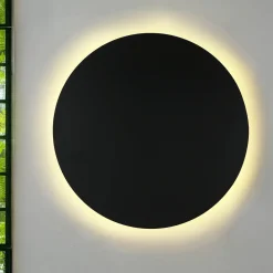 TK Lighting Wandlampe rund Ø 40 cm Metall Schwarz indirektes Licht* Moderne Lampen|Küchenlampen