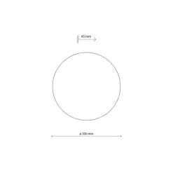 Outlet TK Lighting Wandlampe rund Braun Ø 30 cm klein 3x G9 indirektes Licht