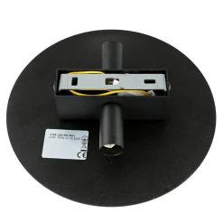 New TK Lighting Wandlampe rund flach Ø 20 cm Modern Metall Schwarz