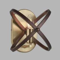 Searchlight Wandlampe Rustikal B: 23 cm klein Metall in Bronze Braun* Wandleuchten|Flurlampen