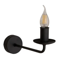 Sale TK Lighting Wandlampe Rustikal Metall Schwarz für E27 dekorativ