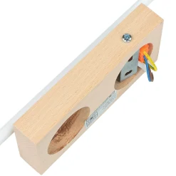 Lamkur Wandlampe Schirm Weiß Holz Skandinavisch REILLY* Wohnzimmerlampen|Stofflampen