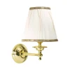 Giovanni Battista Wandlampe Schlafzimmer H: 26 cm klein Messing Stoff* Wandleuchten|Schlafzimmer Lampen