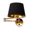 TK Lighting Wandlampe Schlafzimmer Schwenkarm Schalter E27 Gold Schwarz* Wandleuchten|Schlafzimmer Lampen