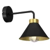 Easylight Wandlampe Schwarz Gold E27 Metall Loft Design* Wandleuchten|Küchenlampen