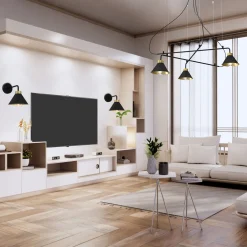 Easylight Wandlampe Schwarz Gold E27 Metall Loft Design* Wandleuchten|Küchenlampen