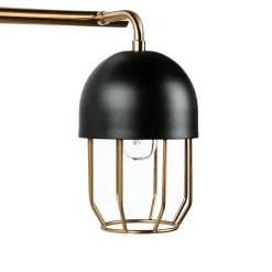 Easylight Wandlampe Schwarz Gold groß 4x E14 Metall Loft Design* Wandleuchten|Wohnzimmerlampen