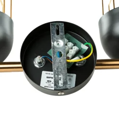 Easylight Wandlampe Schwarz Gold groß 4x E14 Metall Loft Design* Wandleuchten|Wohnzimmerlampen