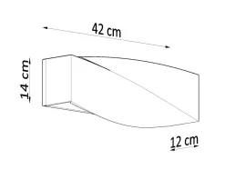 Sollux Wandlampe Schwarz Keramik Glas 42 cm Up Down indirekt* Keramiklampen|Küchenlampen