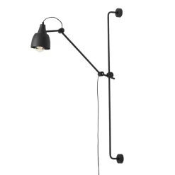 Sale ALDEX Wandlampe Schwarz Metall mit Schalter E27 H:113 cm