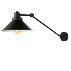 Nowodvorski Wandlampe Schwarz Metall verstellbar XXL E27* Industrie Lampen|Wohnzimmerlampen