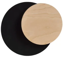 Emibig Wandlampe Schwarz Natur G9 rund indirekte Beleuchtung* Wandleuchten|Flurlampen