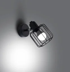 Sollux Wandlampe Schwarz schwenkbar klein Retro E14* Spots|Wandleuchten