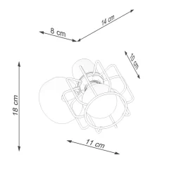 Sollux Wandlampe Schwarz schwenkbar klein Retro E14* Spots|Wandleuchten