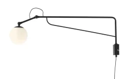 Clearance ALDEX Wandlampe Schwarz T:81 cm GU10 für Steckdose flexibel